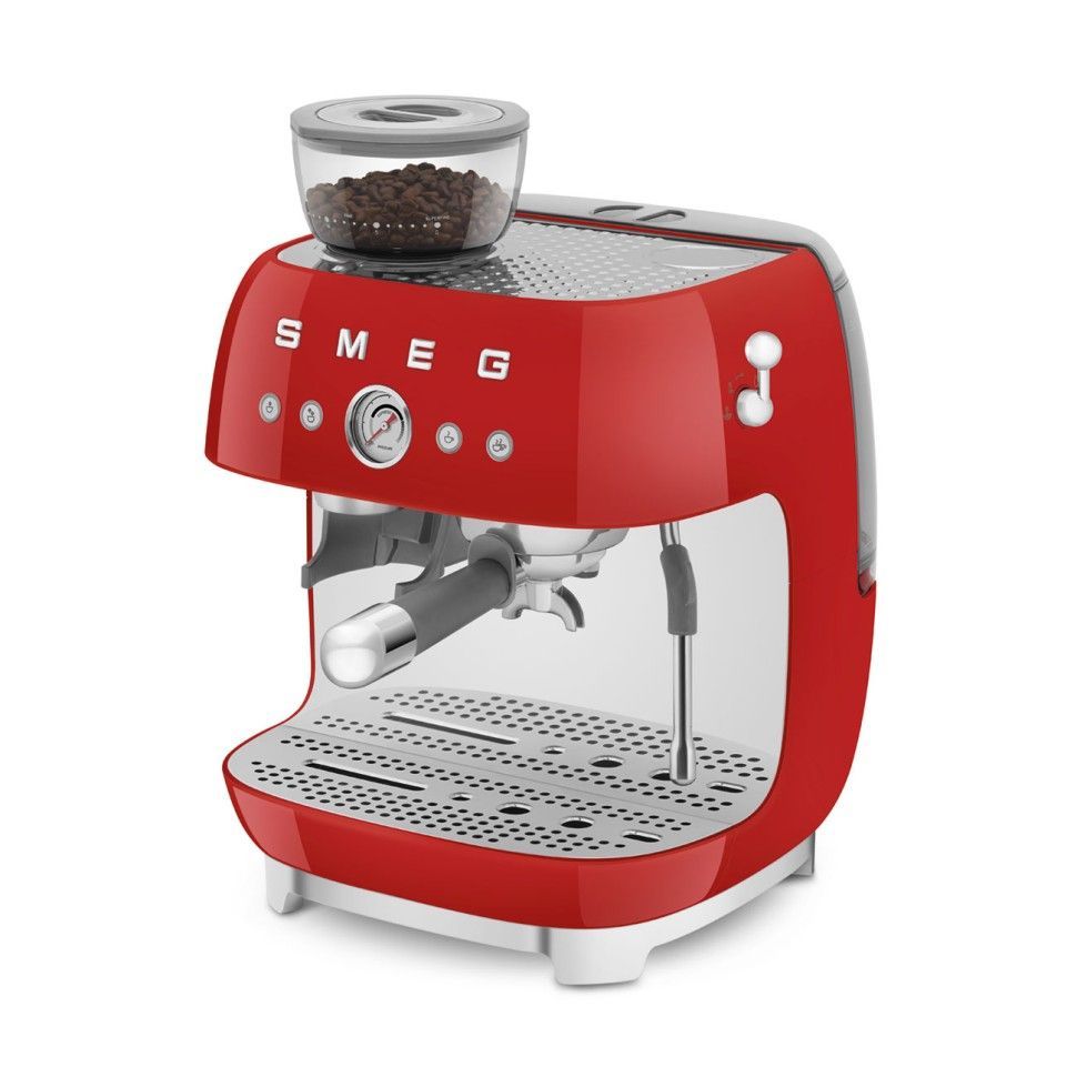 Кофемашина рожковая Smeg EGF03RDEU, красный