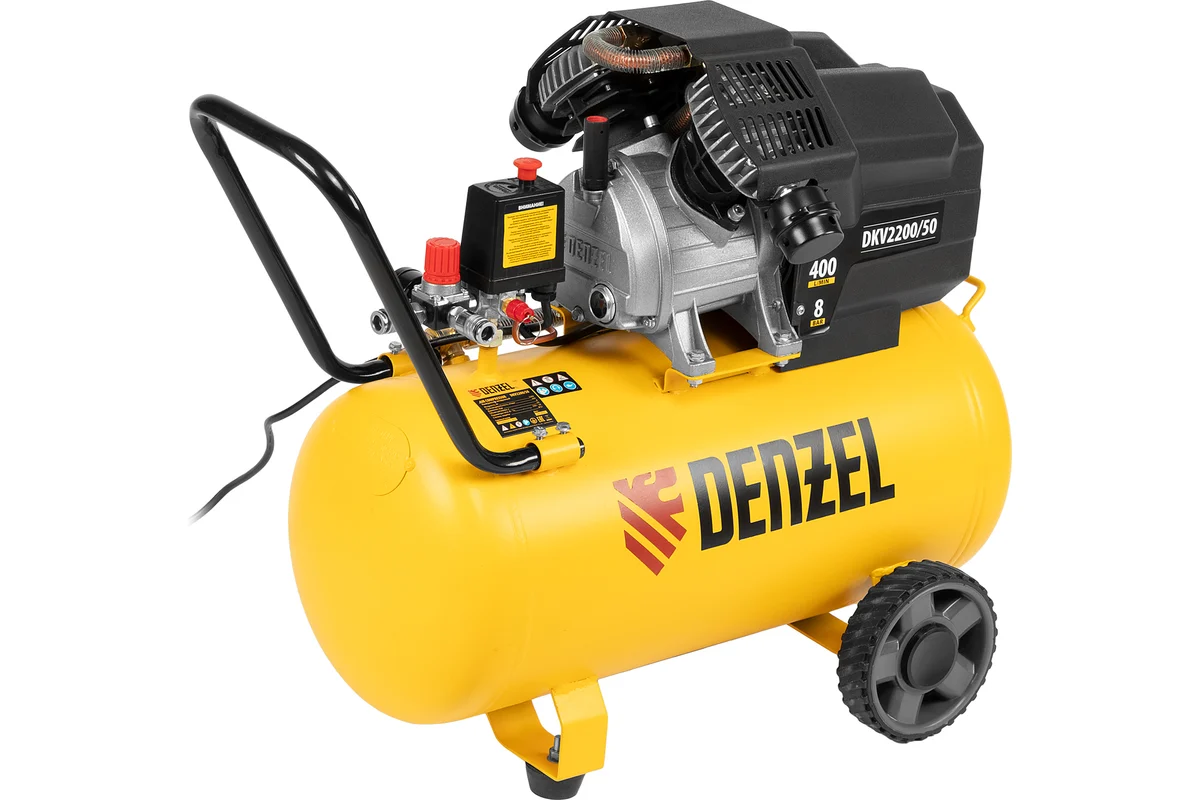 Компрессор масляный Denzel DKV 2200/50 Х-PRO, 50 л, 2.2 кВт