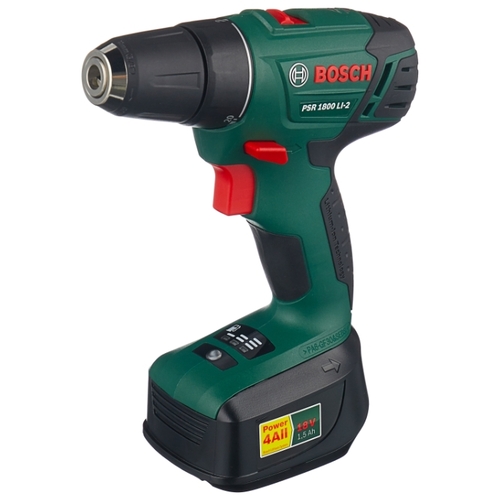 Дрель-шуруповерт BOSCH PSR 1800 LI-2 1.5Ah x2 Case 0.603.9A3.121