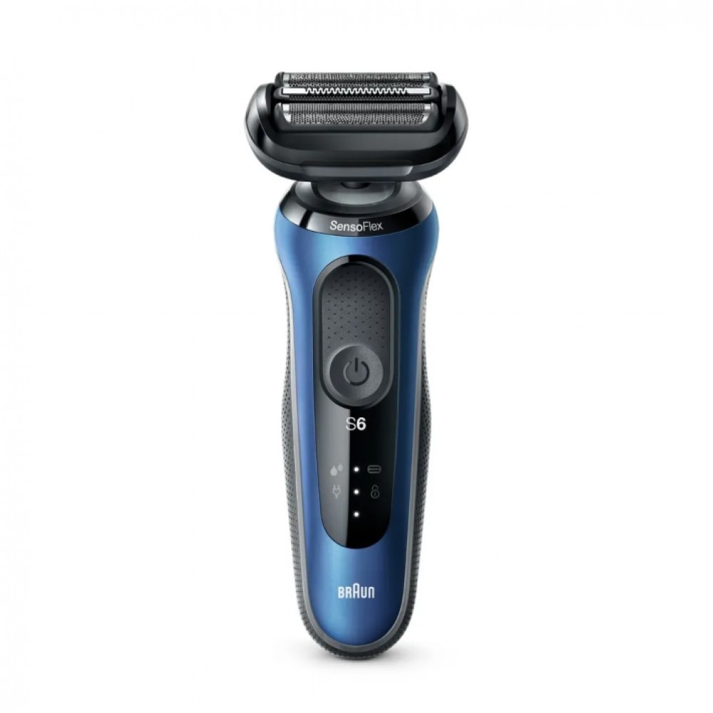 Электрическая бритва Braun S6 61-B1000s, черный/голубой