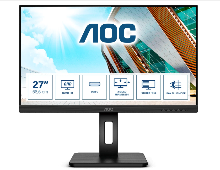 Монитор AOC Q27P2CA черный