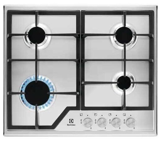 Варочная панель газовая Electrolux KGS6426SX, нержавеющая сталь