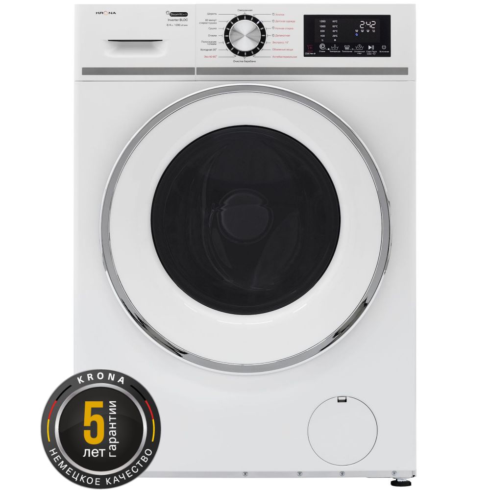 Стиральная машина с сушкой Krona ITTER OPTI WHITE 1200 8/4K WDM