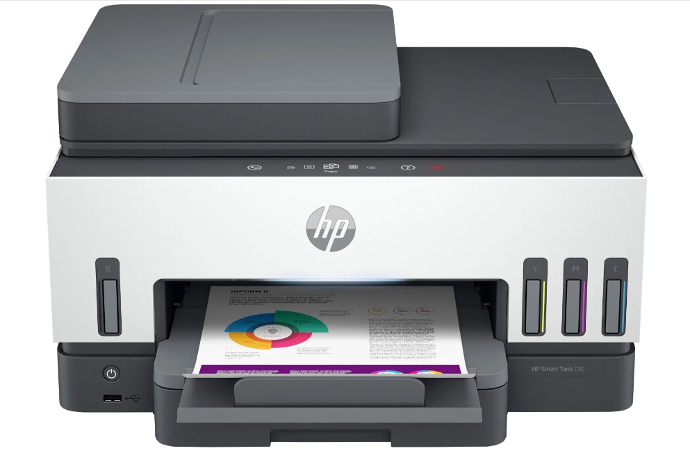 МФУ струйное HP Smart Tank 790, белый/серый