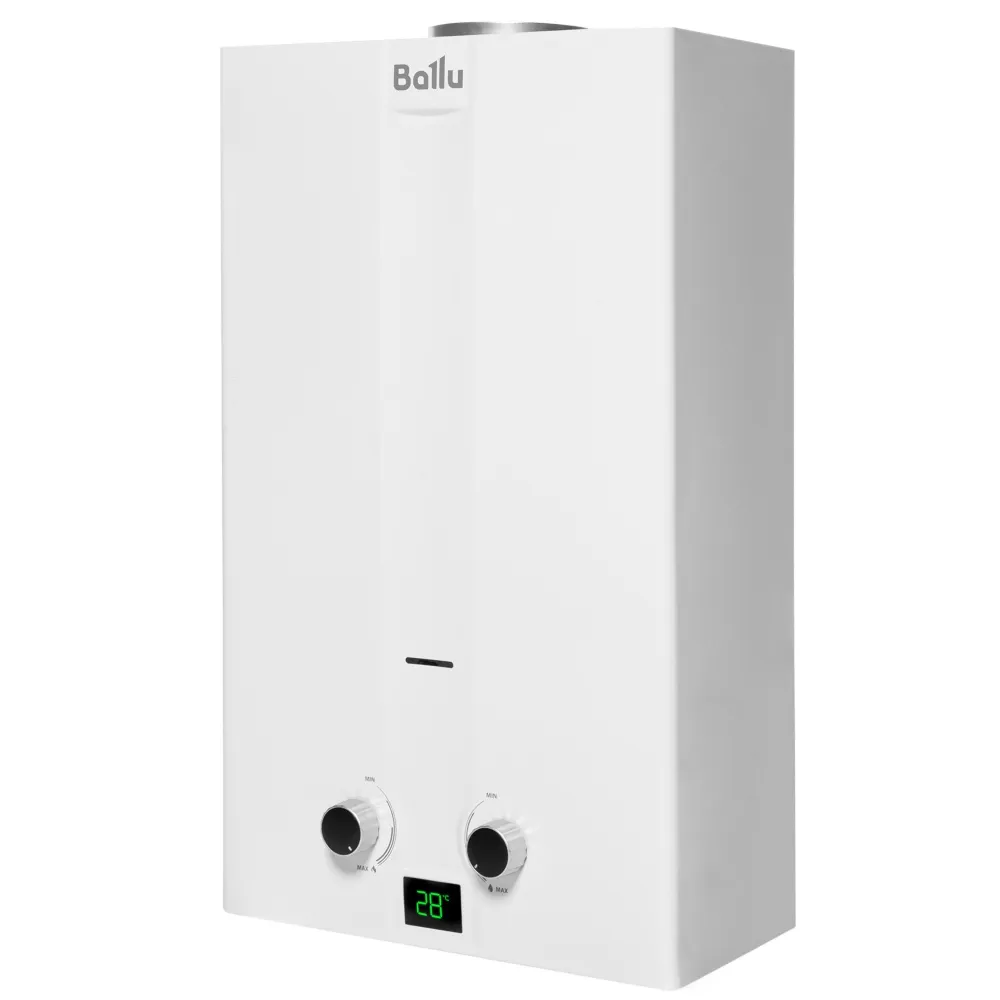 Водонагреватель проточный газовый Ballu GWH 10 Fiery, белый