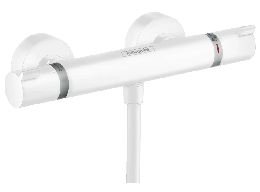 Смеситель для душа Hansgrohe Ecostat Comfort 13116700 с термостатом, матовый белый