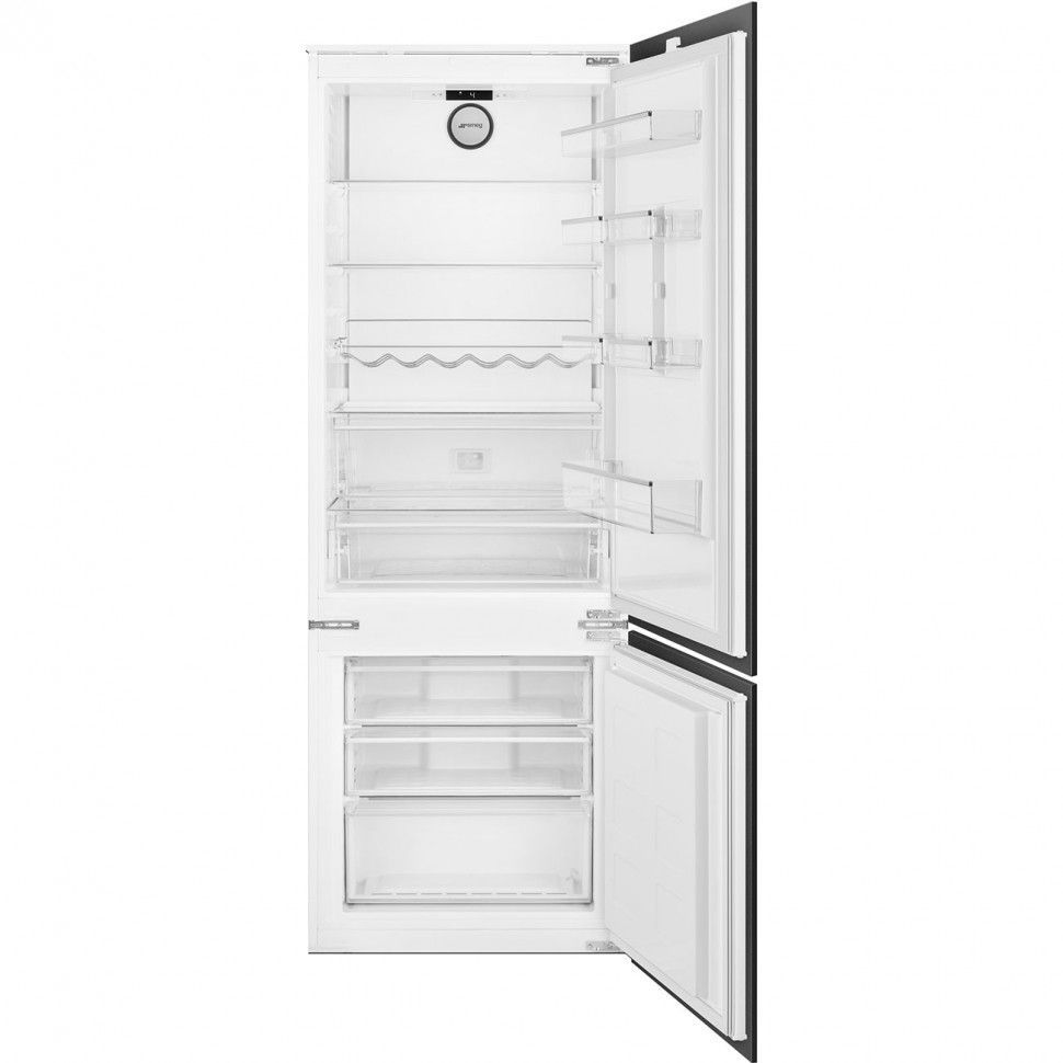 Холодильник встраиваемый Smeg C875TNE, белый/хром