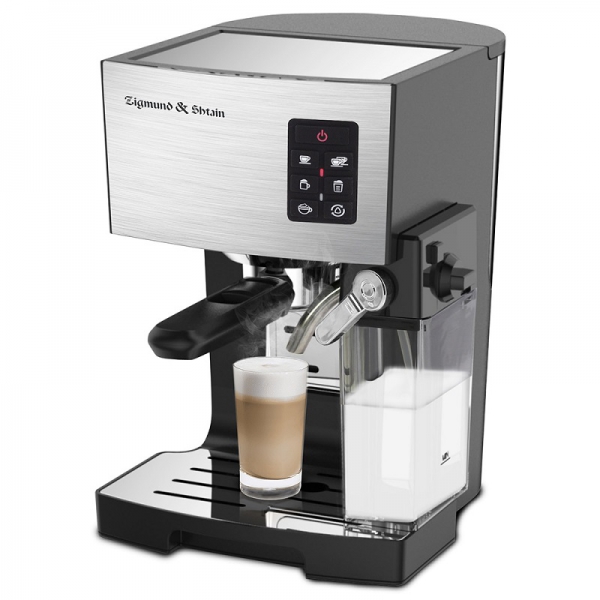 Кофеварка рожковая Zigmund&Shtain Al Caffe ZCM-887, черный/стальной