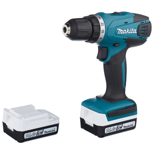 Дрель-шуруповерт аккумуляторная Makita DF347DWE Li-Ion 1.5 А·ч 14.4 В х2 кейс 30 Н·м