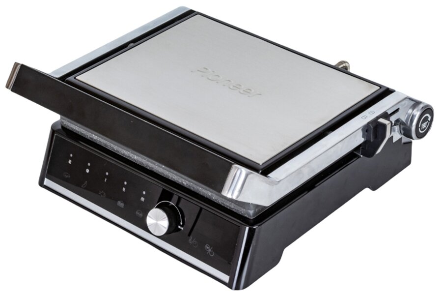 Гриль электрический PIONEER GR1005E, серебристый