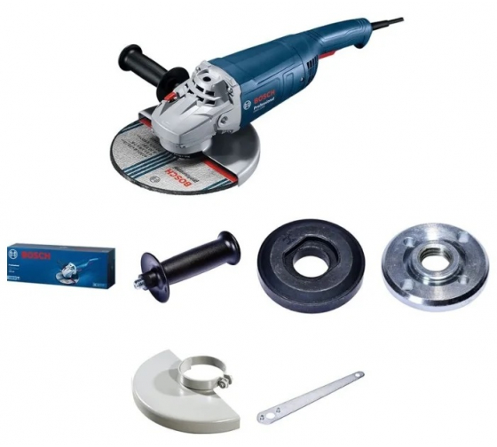 Угловая шлифмашина (болгарка) BOSCH GWS 2200 (06018C00R0), 2200 Вт, 180 мм