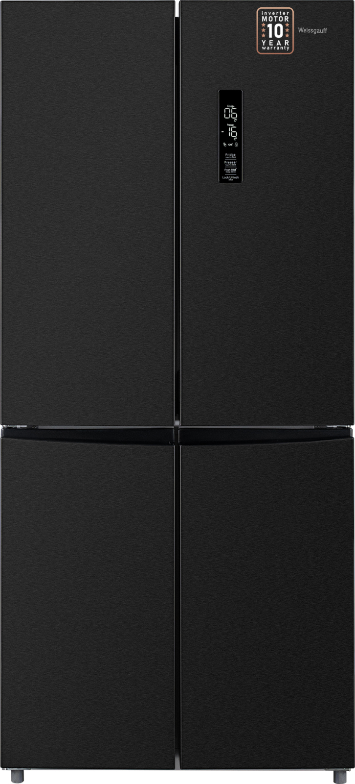 Холодильник Side by Side Weissgauff WCD 450 XB NoFrost Inverter, черный