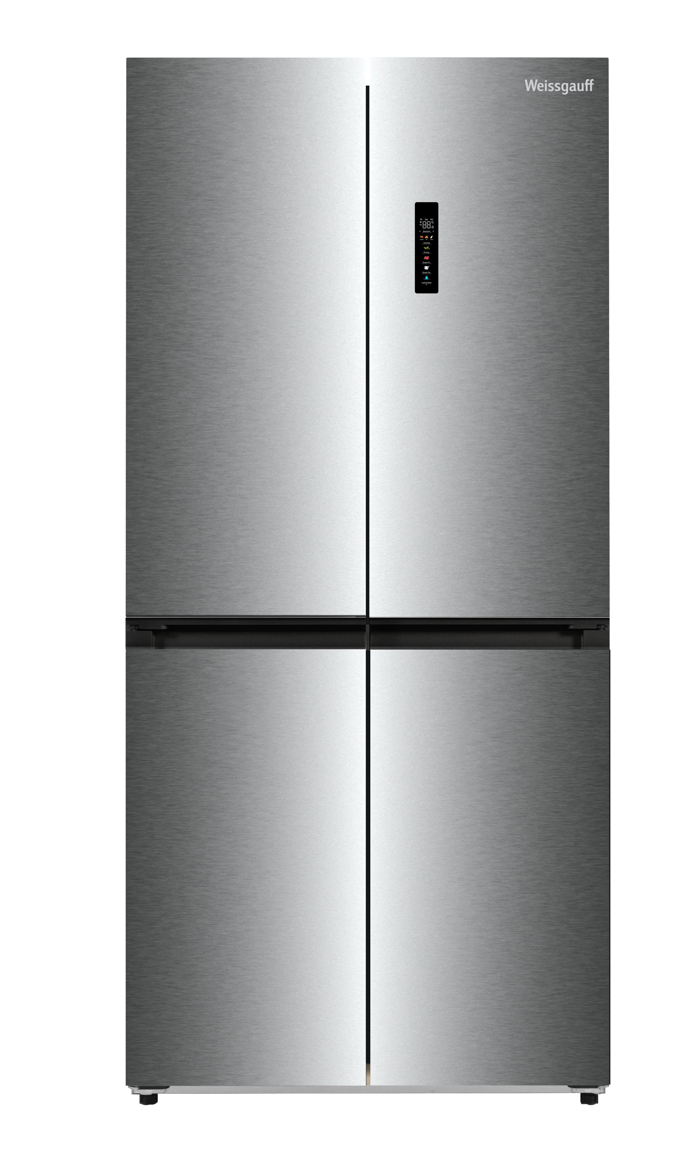 Холодильник Side by Side Weissgauff WCD 450 X NoFrost Inverter, нержавеющая сталь