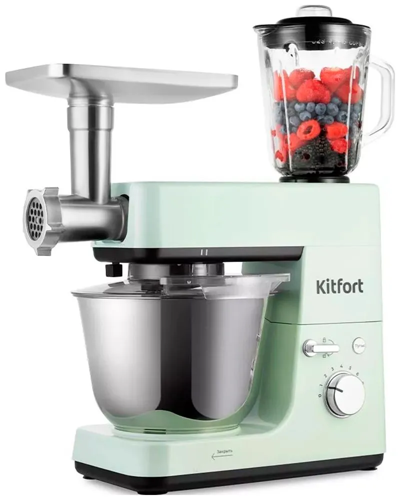 Миксер планетарный Kitfort КТ-3419-2, мятный