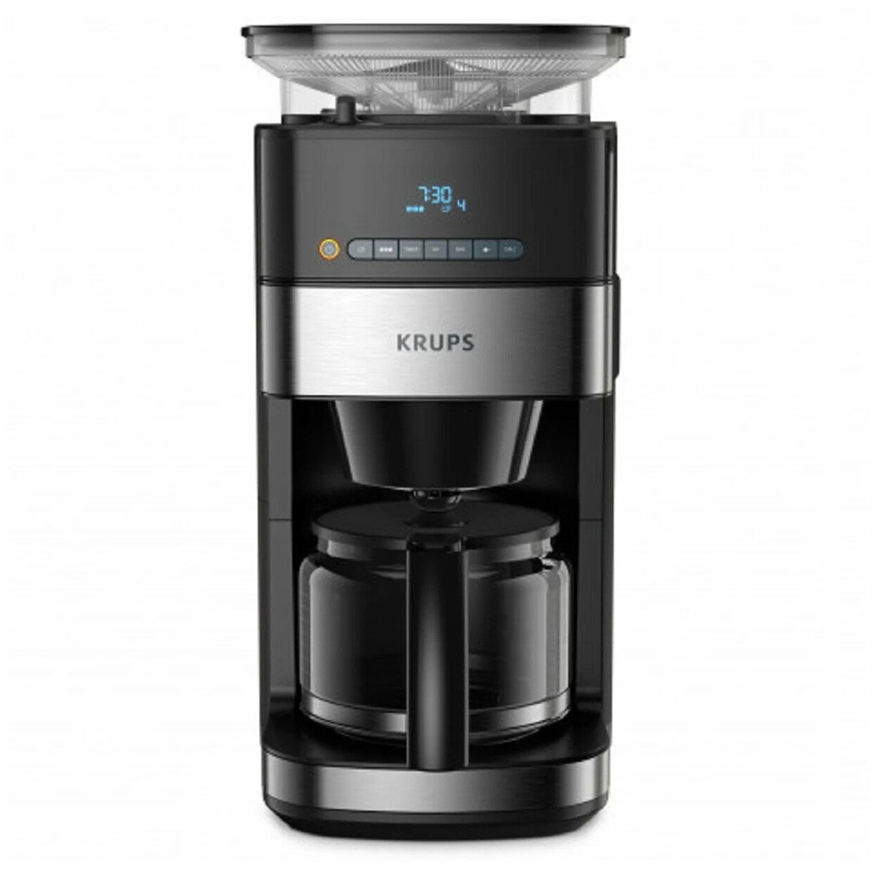 Кофеварка капельная Krups KM832810 черный/серебристый