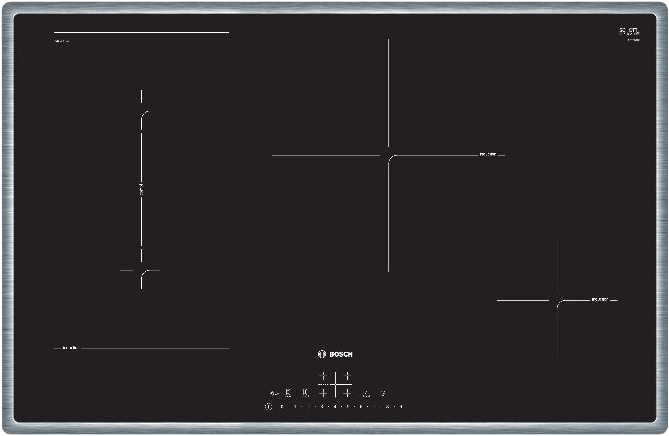 Варочная панель индукционная Bosch PVS845FB5E, черный/серебристый