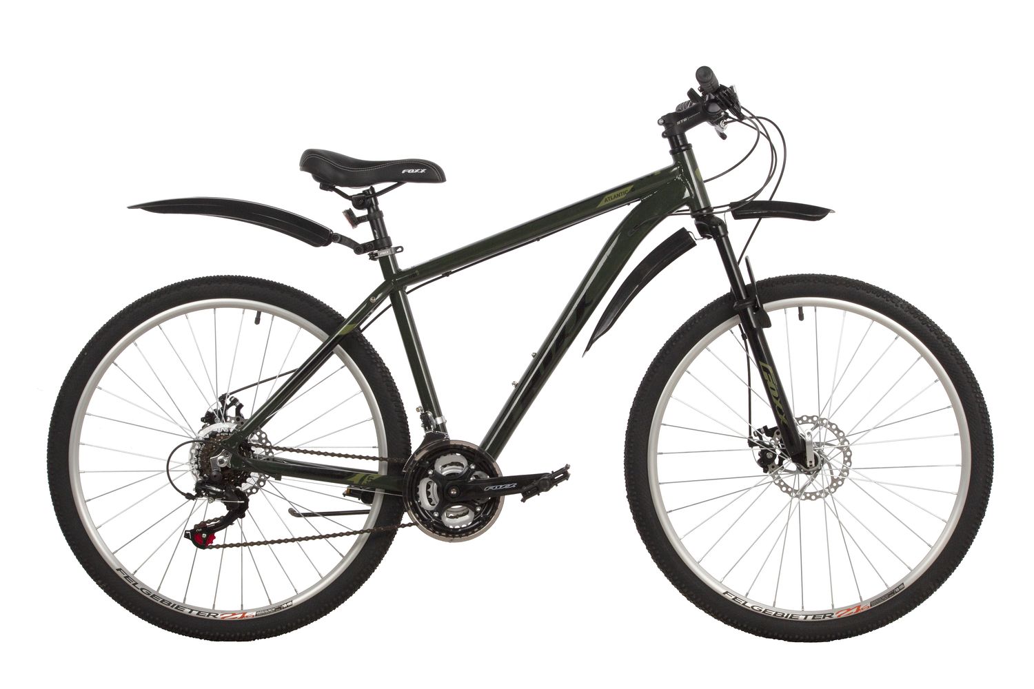 Велосипед горный 27.5 Foxx ATLANTIC D GN2, 18-ск, рама 20 зеленый
