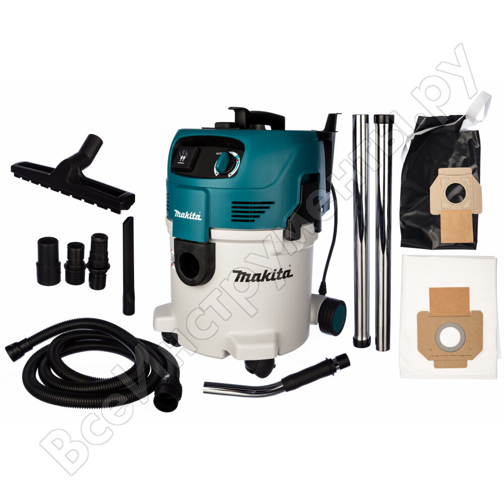 Пылесос строительный Makita VC3012L, синий