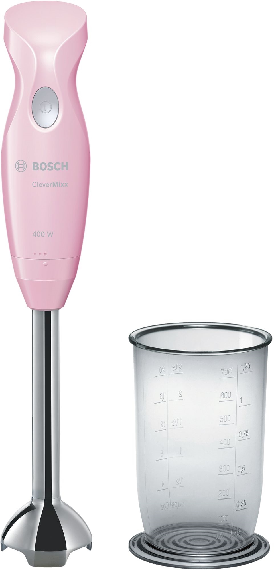 Погружной блендер Bosch MSM 2410 розовый/серый