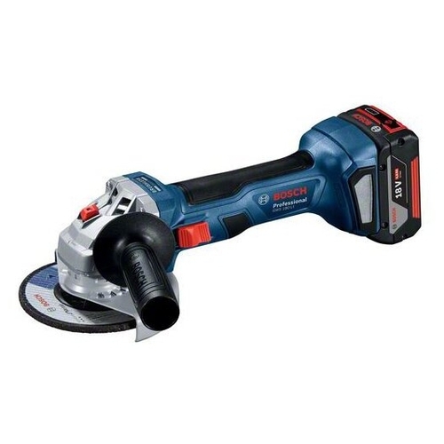 Угловая шлифмашина (болгарка) аккумуляторная BOSCH GWS 180-Li 4.0Ач x2, GAL 18V-40 кейс, 18 В, 125 мм