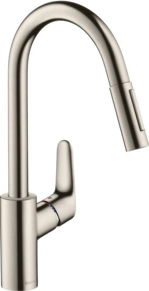 Смеситель для кухни Hansgrohe Focus 31815800 с выдвижным изливом, стальной
