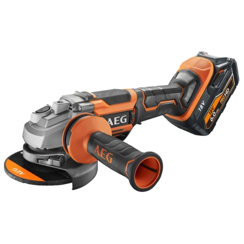 Угловая шлифмашина (болгарка) AEG BEWS 18-125BLPX-602C 6.0Ач х2 кейс