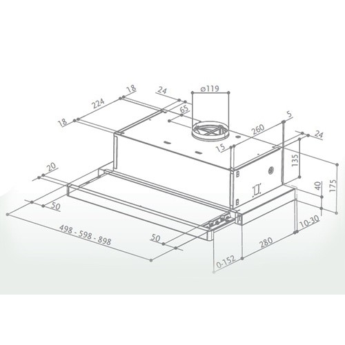 Вытяжка встраиваемая Faber Flox BK A50