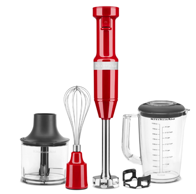 Блендер погружной KitchenAid 5KHBV83EER, красный