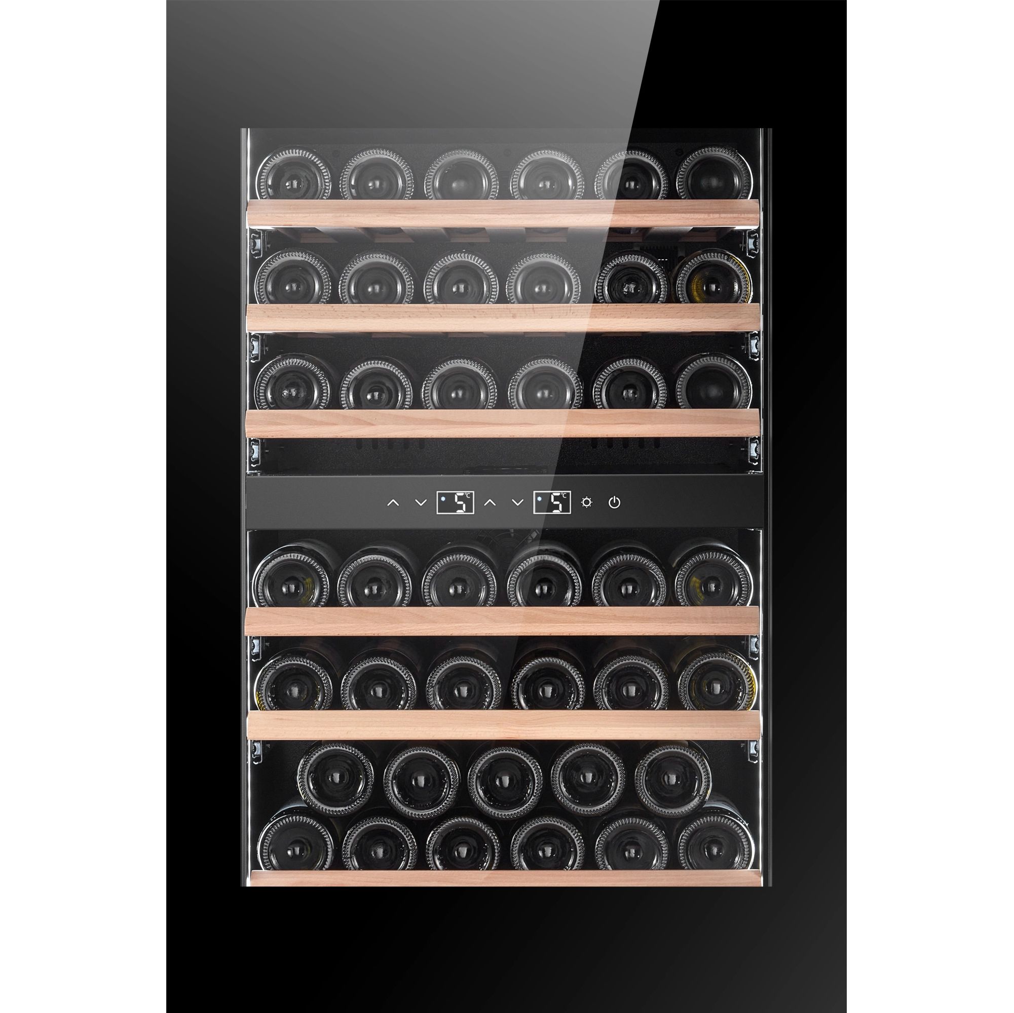 Винный шкаф встраиваемый HIBERG ROYAL W 85, черный