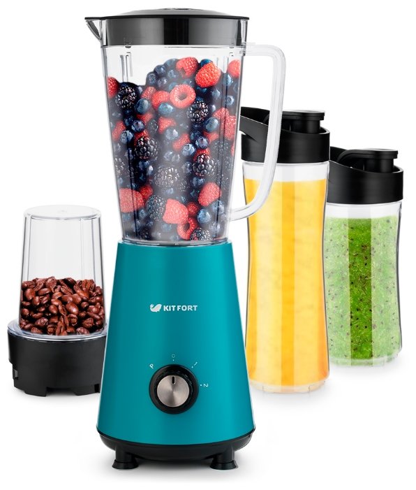 Стационарный блендер Kitfort KT-1340 голубой
