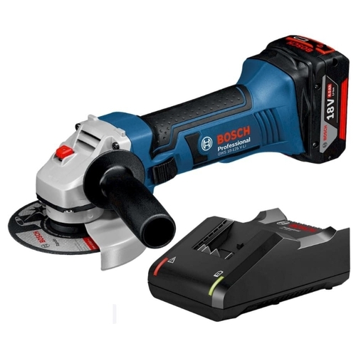 УШМ аккумуляторная BOSCH GWS 18-125 V-LI 4,0Ач х1, коробка, 18 В, 125 мм