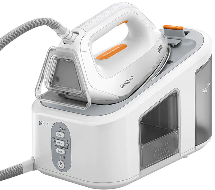 Парогенератор Braun CareStyle 3 Steam Generator Iron IS3132WH, белый/оранжевый