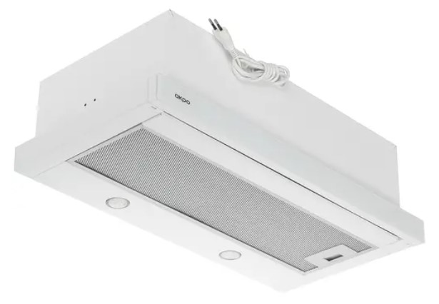 Вытяжка встраиваемая AKPO WK-7 Light eco twin glass 60, белый