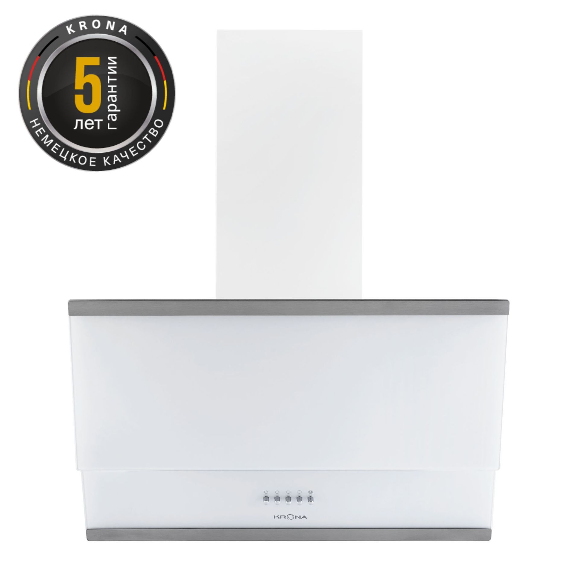 Вытяжка наклонная Krona IRIDA 600 white push button