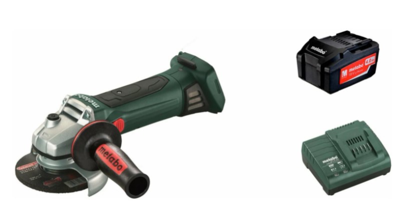 Угловая шлифмашина (болгарка) аккумуляторная Metabo W 18 LTX 125 1х4,0 Ач+ЗУ ASC55