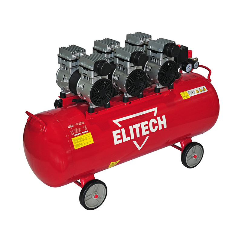 Компрессор безмасляный ELITECH КПБ 450/100М красный
