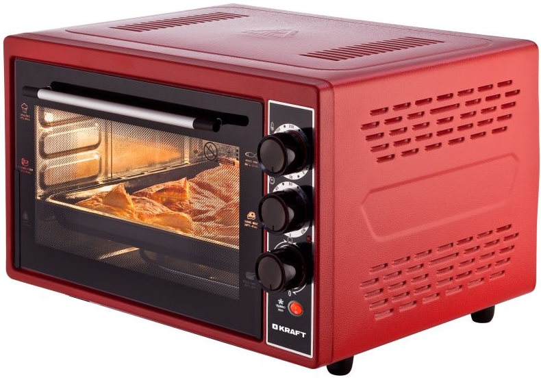 Мини печь KRAFT KF-MO4506R красный