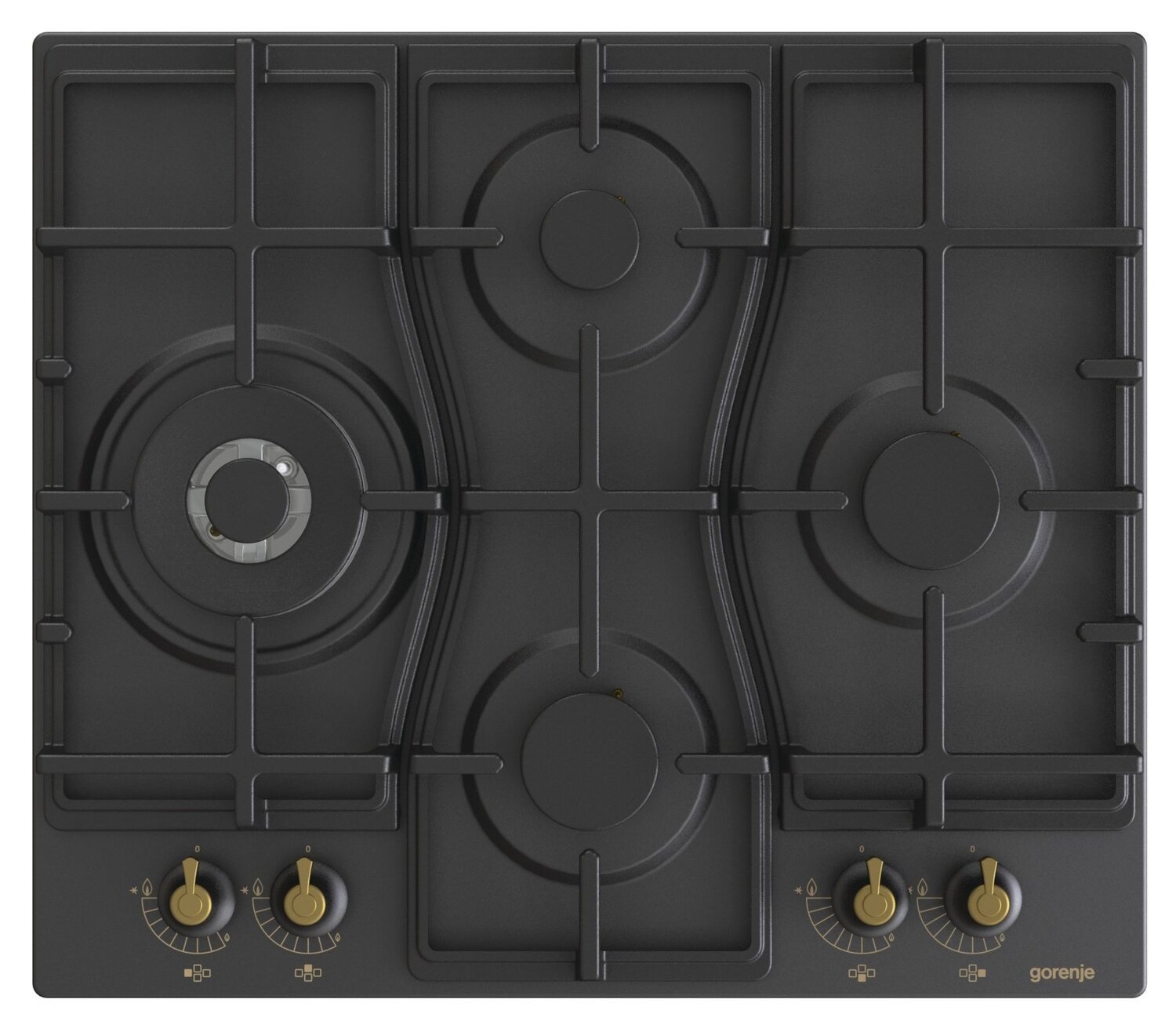 Варочная панель газовая Gorenje GW6D42CLB, черный