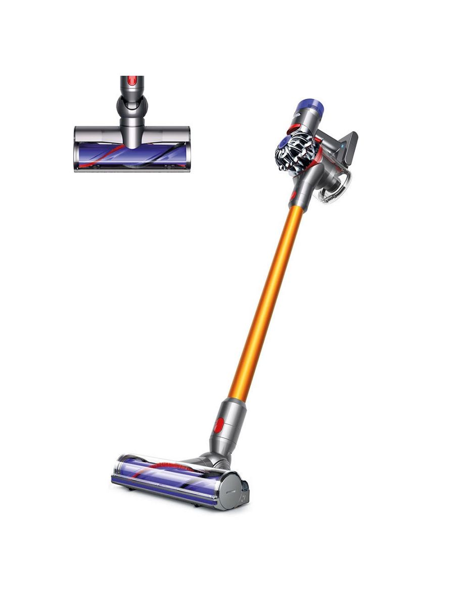 Пылесос вертикальный Dyson V8 Absolute (476547-01), серебристый/желтый