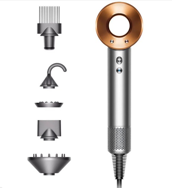 Фен Dyson Supersonic HD07, nickel/copper