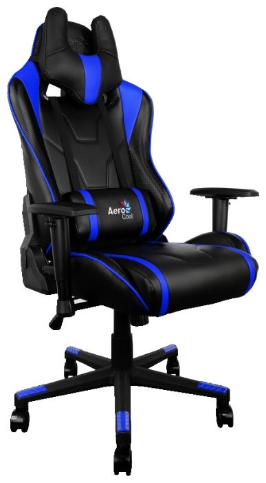 Компьютерное кресло AeroCool AC220 AIR игровое черный/синий