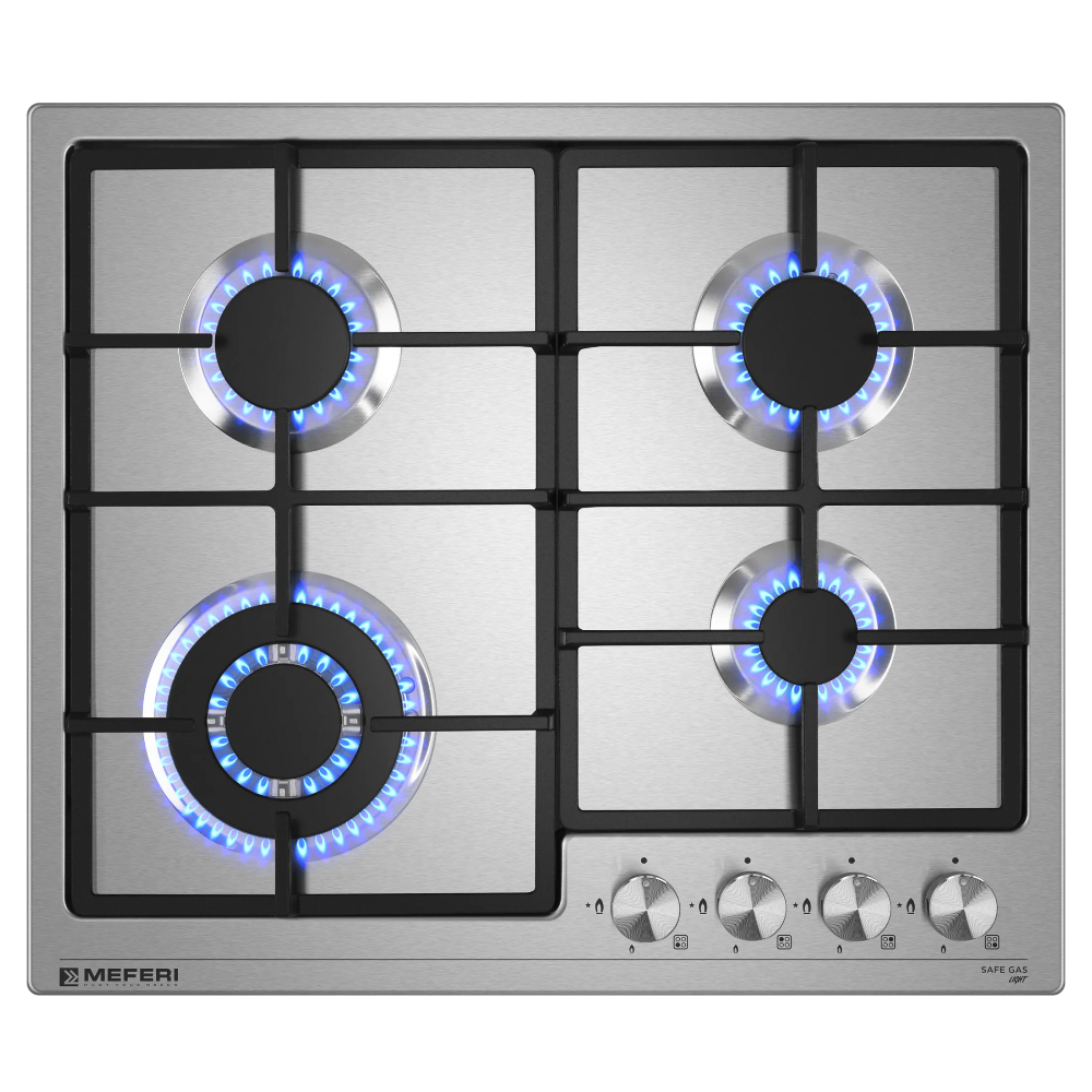 Варочная панель газовая Meferi MGH604IX LIGHT, нержавеющая сталь
