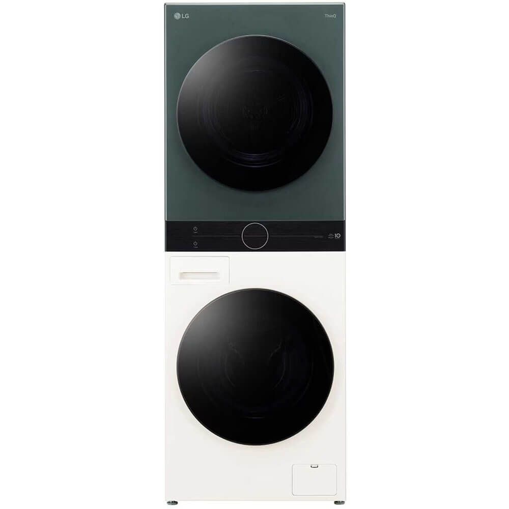 Стирально-сушильная машина LG W4W8LVPK2HM WashTower, зеленый/бежевый