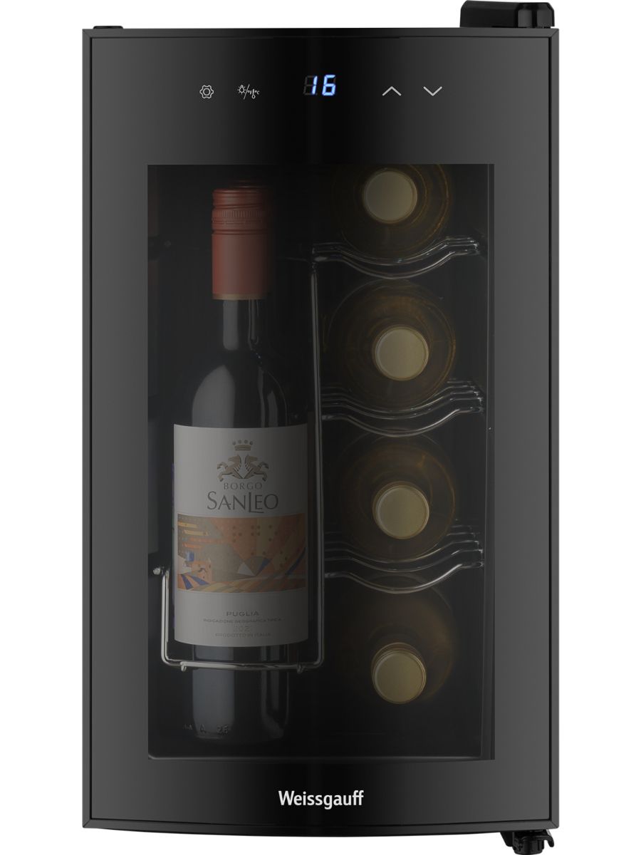 Винный шкаф Weissgauff WWC-08 Bottle, черный