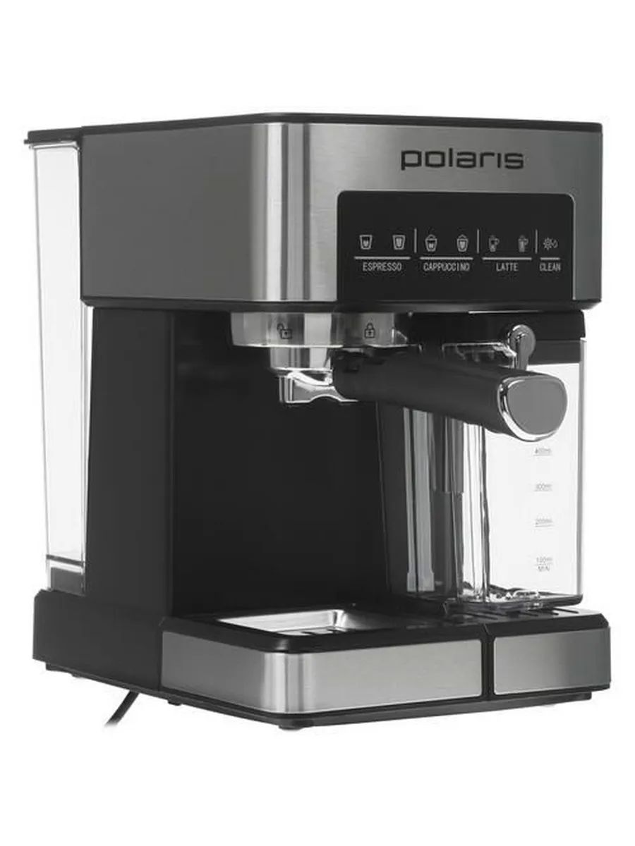 Кофеварка рожковая Polaris PCM 1541E Adore Cappuccino, нержавеющая сталь