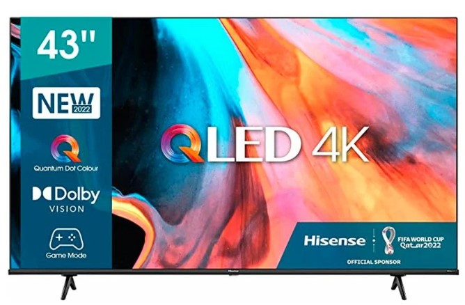 Телевизор Hisense 43E7HQ черный