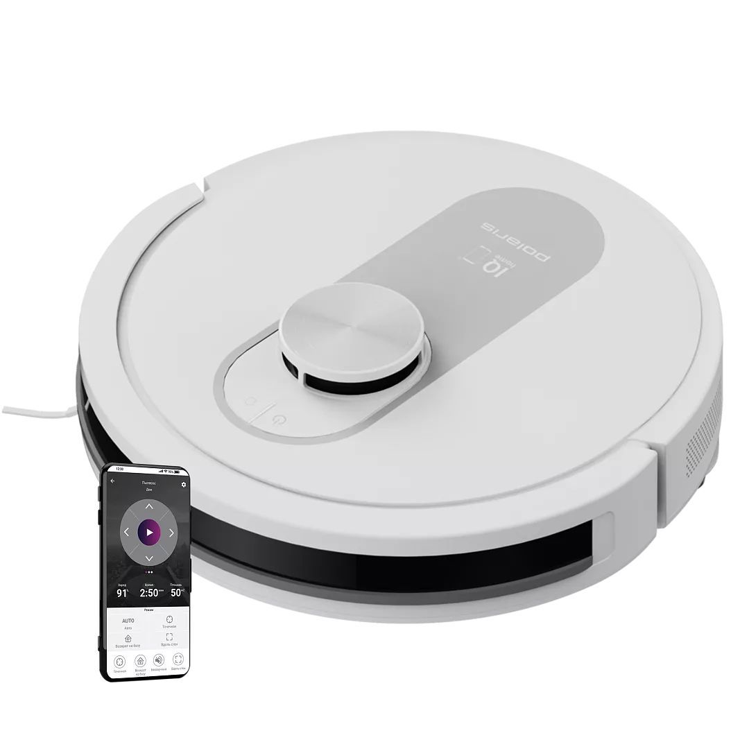 Робот-пылесос Polaris PVCR 4250 WIFI IQ Home, белый