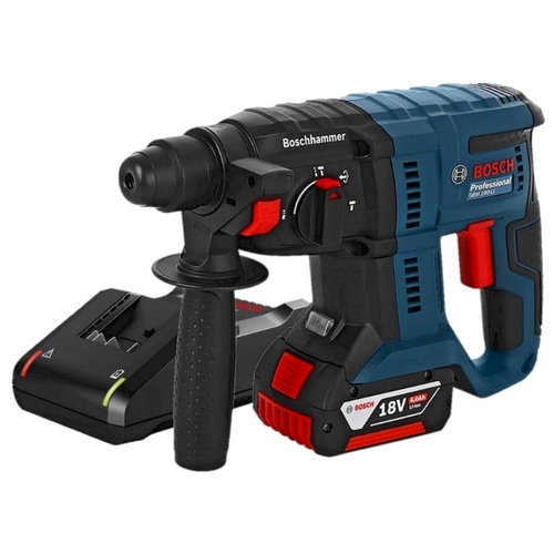 Перфоратор аккумуляторный BOSCH GBH 180-LI 1 акк. 4.0 A/h Li-Ion 18 В 1.7 Дж 0.615.990.L6J