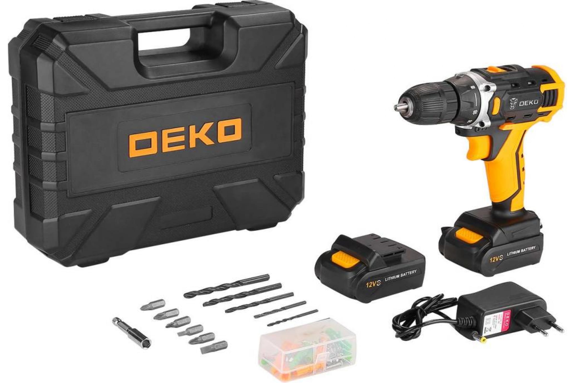 Дрель-шуруповерт аккумуляторная DEKO DKCD12FU-Li 063-4132