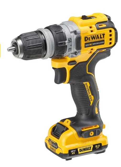 Дрель-шуруповерт аккумуляторная DeWALT DCD703L2T 12В XR, (2 АКБ и ЗУ, 4 насадки)